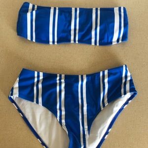 Strapless high waisted bikini